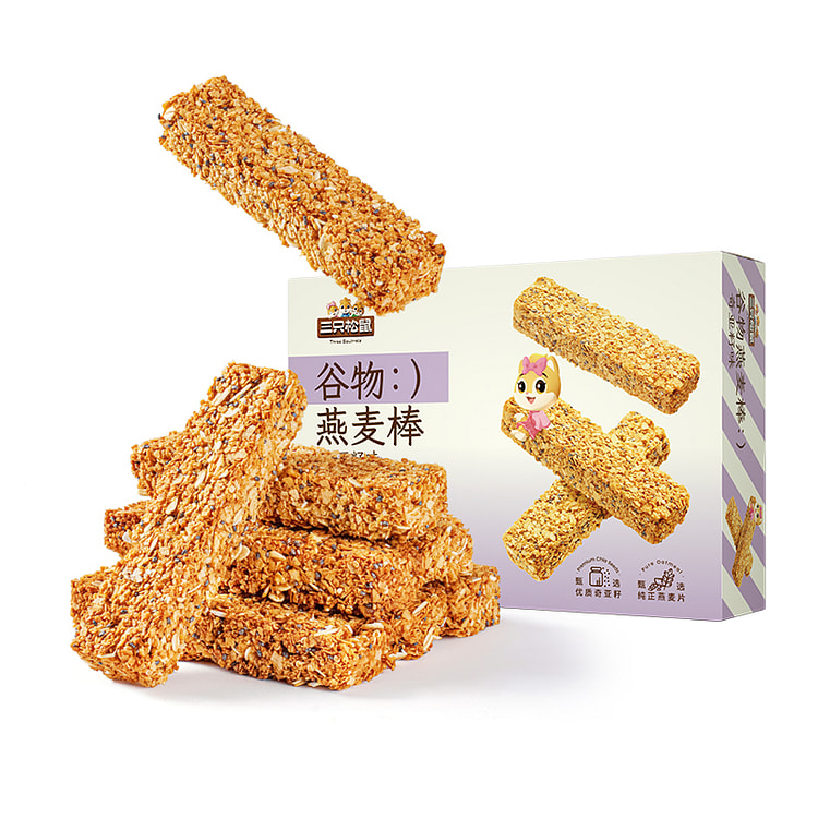 三只松鼠燕麦谷物蛋白棒燕麦奇亚籽味200g*1盒
