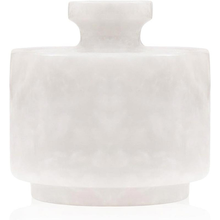 Radicaln Marble Salt Cellar with Lid, White