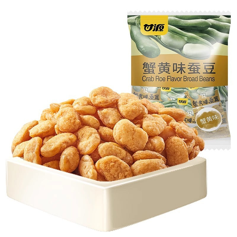 甘源蟹黄味蚕豆下酒菜零食小吃兰花豆炒货500g 500 克