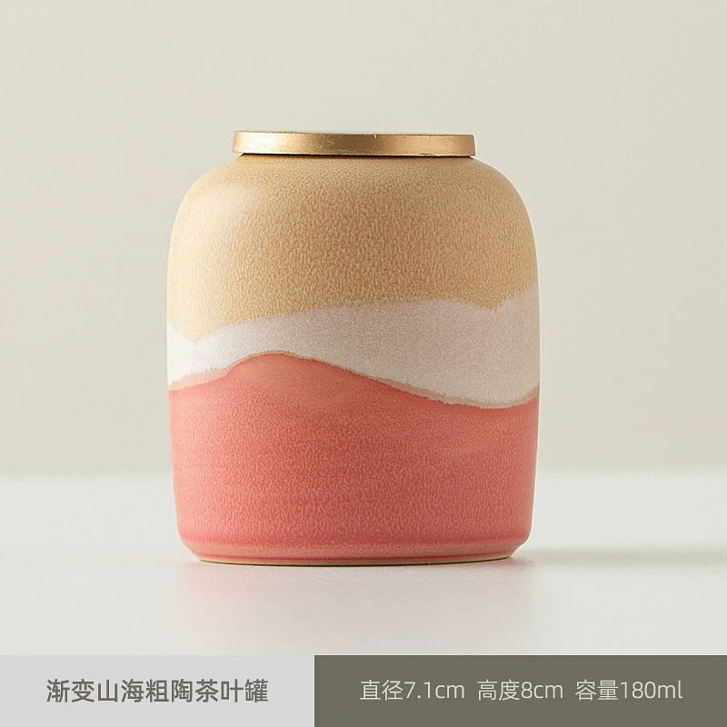 Tea canister Ceramic sealed container 1 count