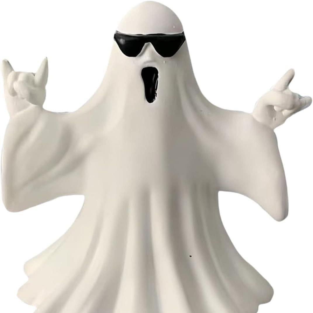 Sunglasses Rock Ghost Halloween Ornament 1 count