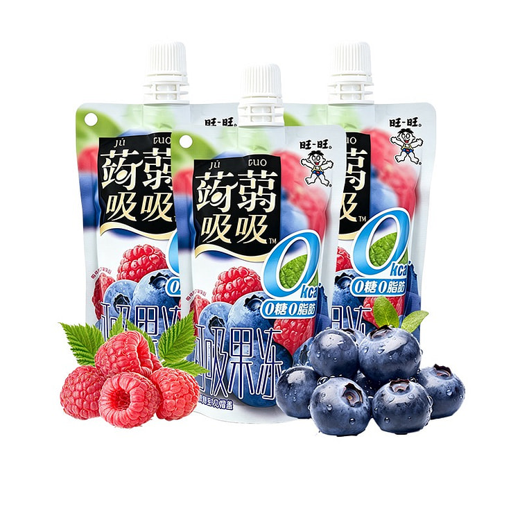 Want Want Konjac Jelly Blueberry Raspberry 120g*3 3 pack