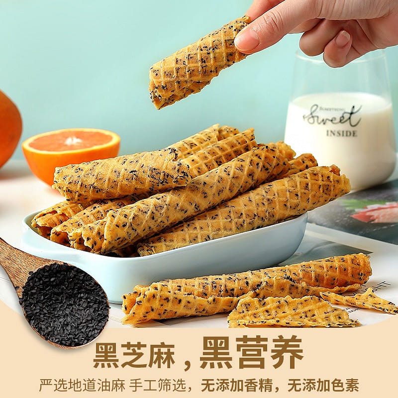 Jiang Xia old fashioned egg roll brown sugar sesame flavor 300 g