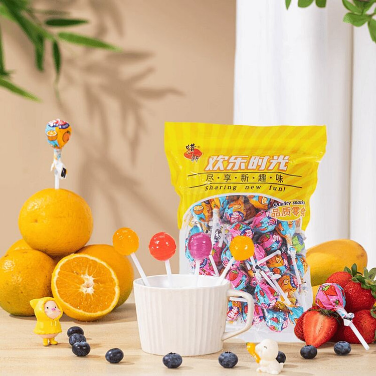 蜡笔小新49支袋装真果棒棒糖 500 克