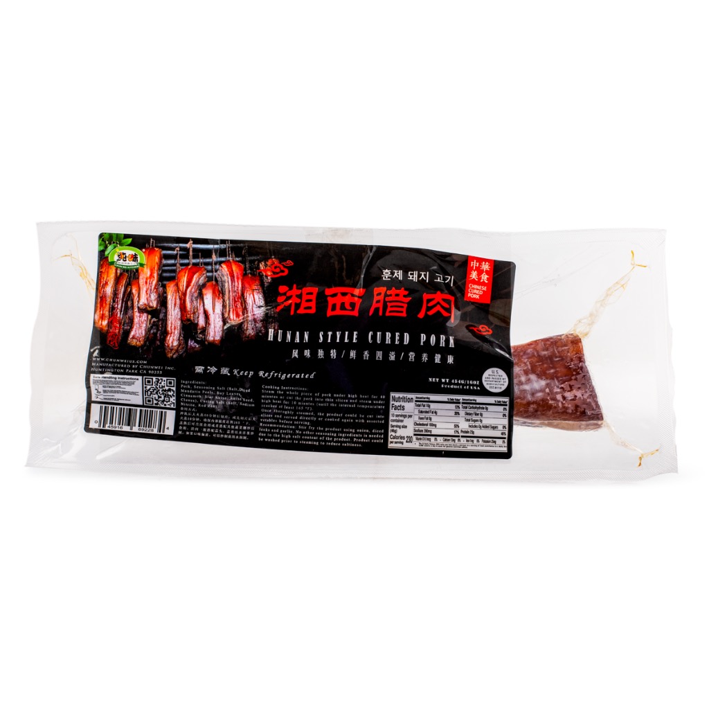 Chunwei Hunan Style Uncooked Cured Pork, Frozen 454 g