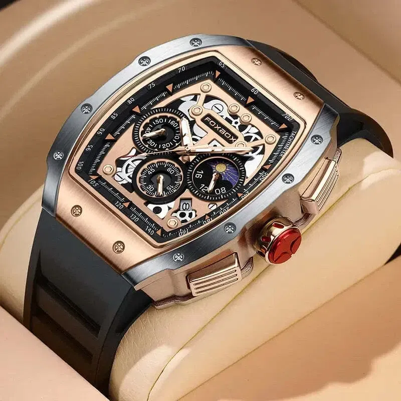 Mens Millionaires Watch Waterproof Military Quartz 1 box
