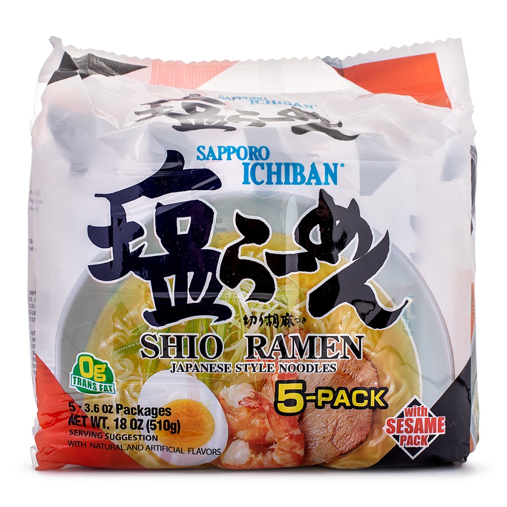 Sapporo Ichiban Instant Noodle, Shio Flavor 5pk Weee!