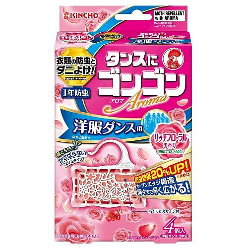 KINCHO金鸟 鲜花香气衣柜用防虫剂 4个 1 份