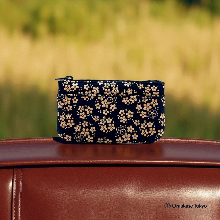 Inden-ya Compact Coin Purse Navy Base