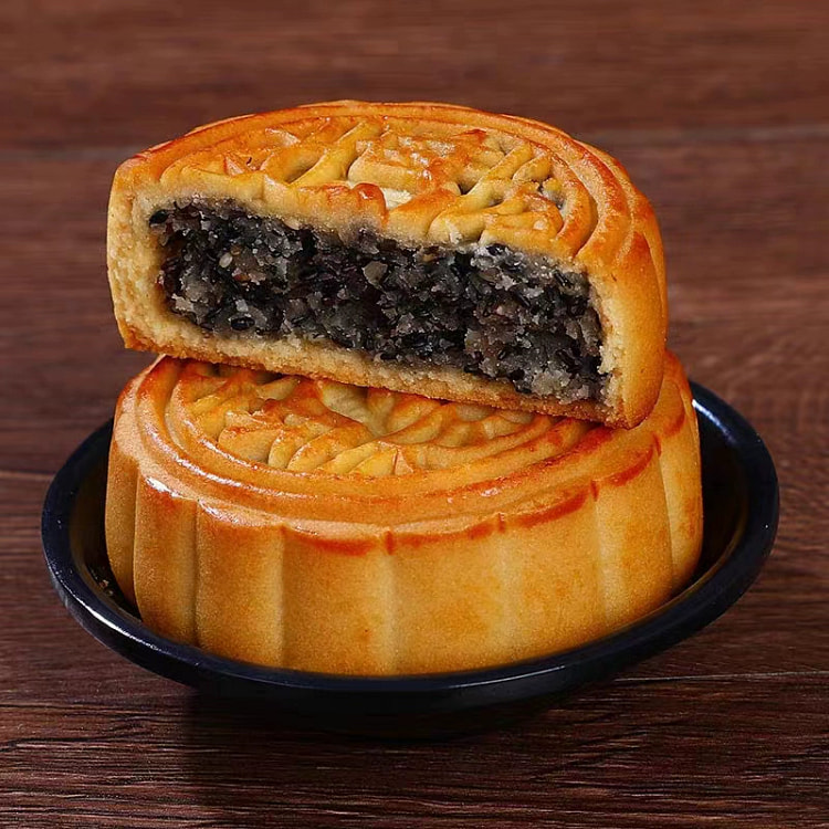 Black sesame mooncakes 90g*4 pieces
