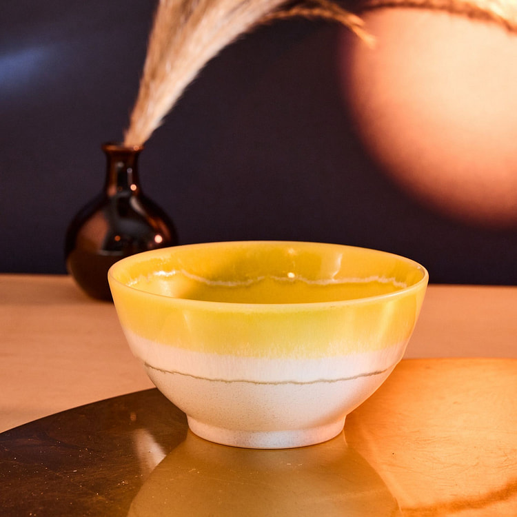 Yellow Mino Ware Matcha Bowl 334 g
