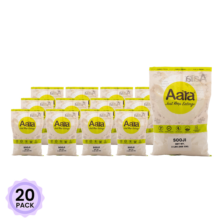 Aara 印度粗粒小麦粉 2 磅*20 包