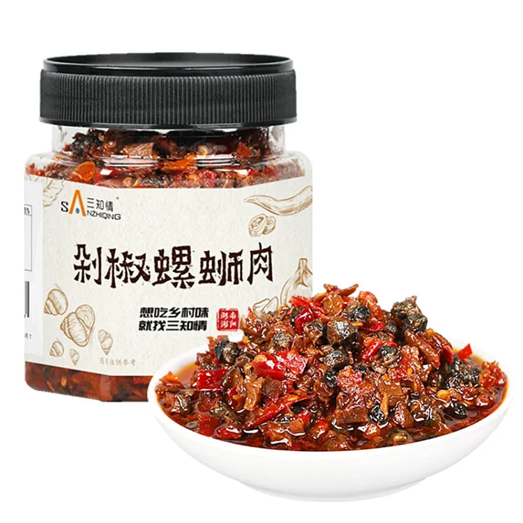 三知情剁椒螺蛳辣椒酱下饭菜即食田螺280g*1瓶 280 克
