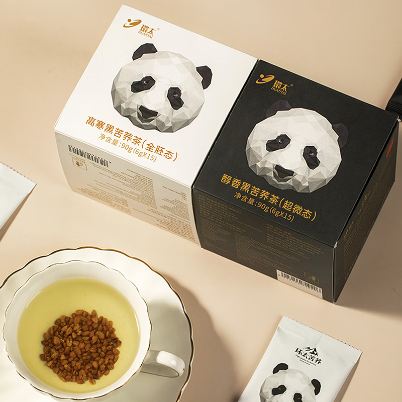 ぱんだ茶 Sichuan】Huantai Tartary Buckwheat Tea Panda Small Square