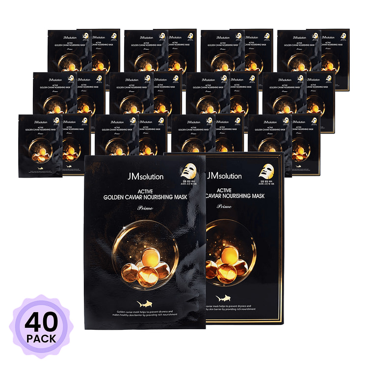 JM Solution 肌司研焕活黄金鱼子酱紧致滋养面膜 10片 1 盒*40 包