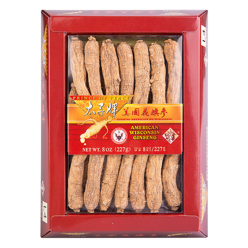 Prince of Peace Wisconsin American Ginseng Medium L4 Roots, 8 oz 1 box