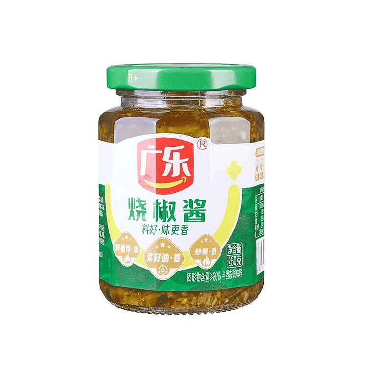 广乐 烧椒酱辣椒酱下饭菜青椒酱260g*1瓶 260 克