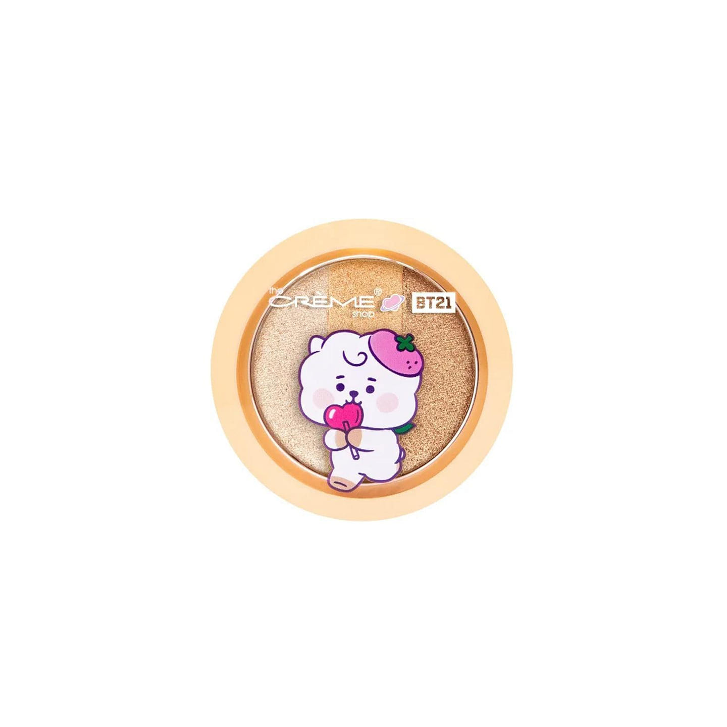 THE CREME SHOP Shimmery Eyeshadow Trio – BT21 RJ Golden Lolly 1 each