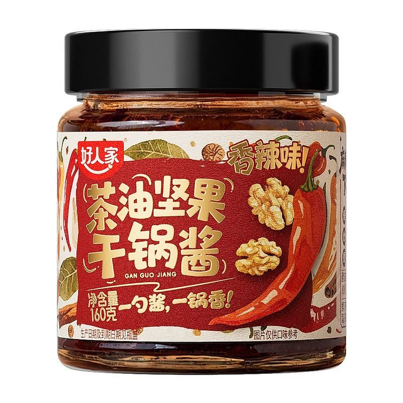 Tea Oil Nut Dry Pot Sauce 160g*1 Bottle 160 g