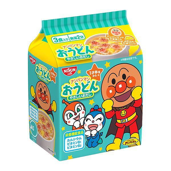 Nissin Anpanman Seafood Udon 3pack 1 each
