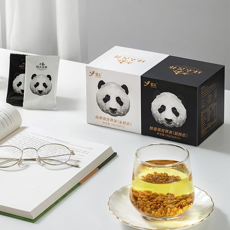 Sichuan】Huantai Tartary Buckwheat Tea Panda Small Square
