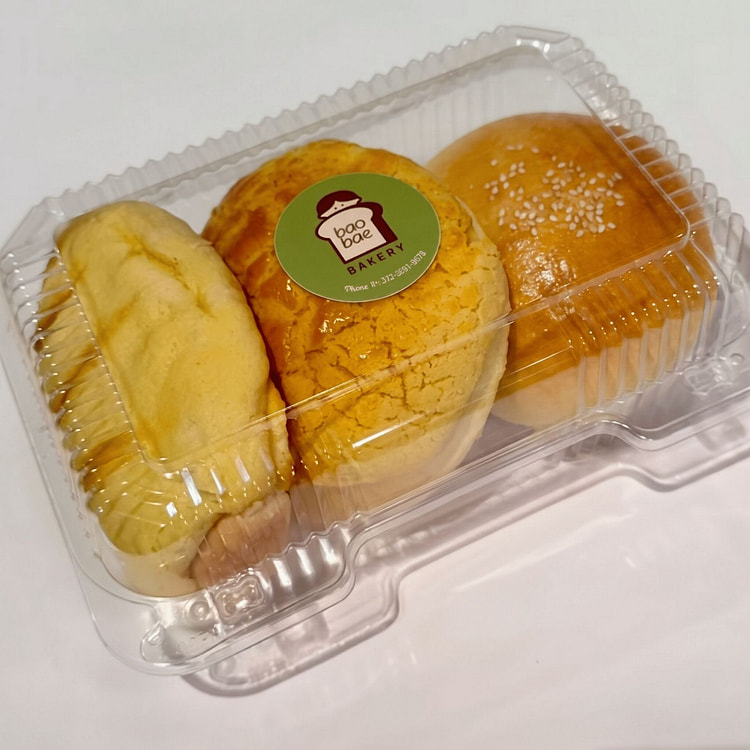 甜面包组合 3个装(菠萝包+奶黄包+甜香芋包) 1 个
