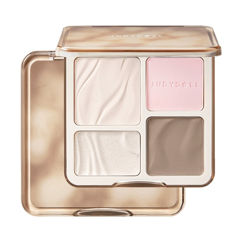 Judydoll 2IN1 Highlighter Contour Palette#04 Blush 9 g