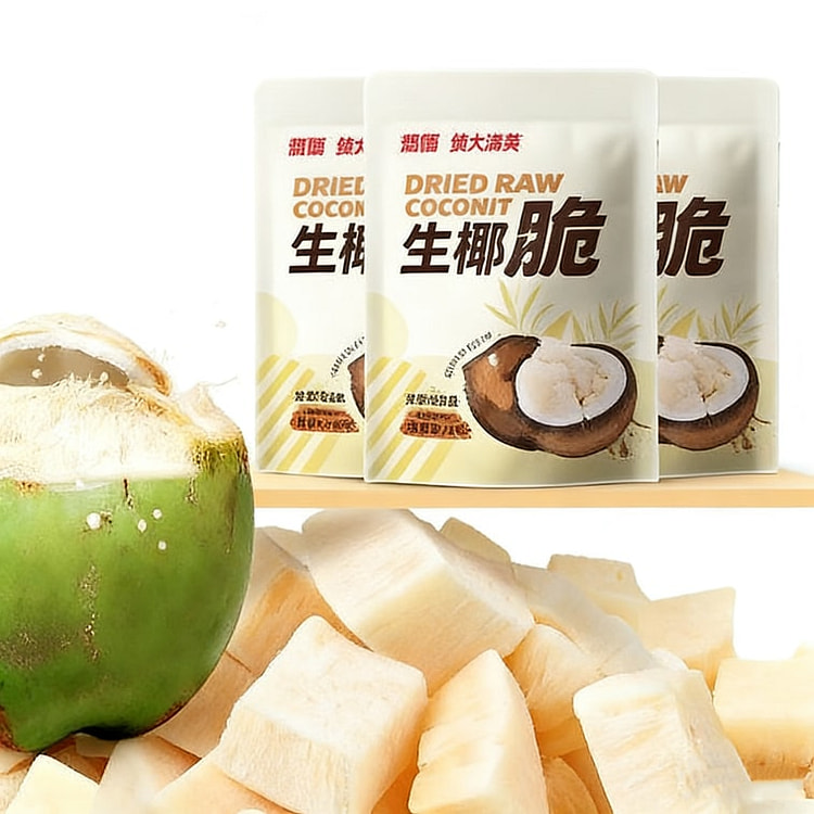Nanguo Raw Coconut Crisp Coconut Chunks, 50g 50 g