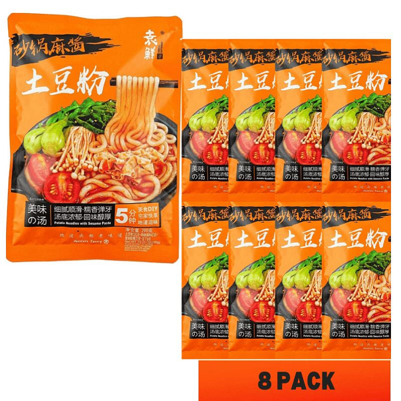 袁鲜 砂锅麻酱土豆粉 290克*8袋【5分钟速食】 290 克