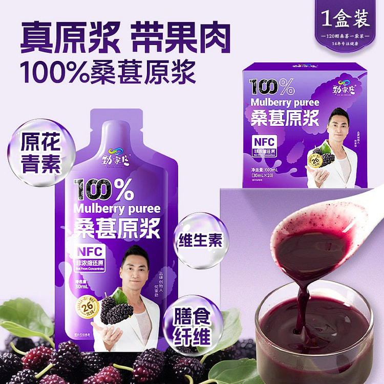 Jingjiazhuang Organic Black Mulberry Pulp 600ml 600 ml