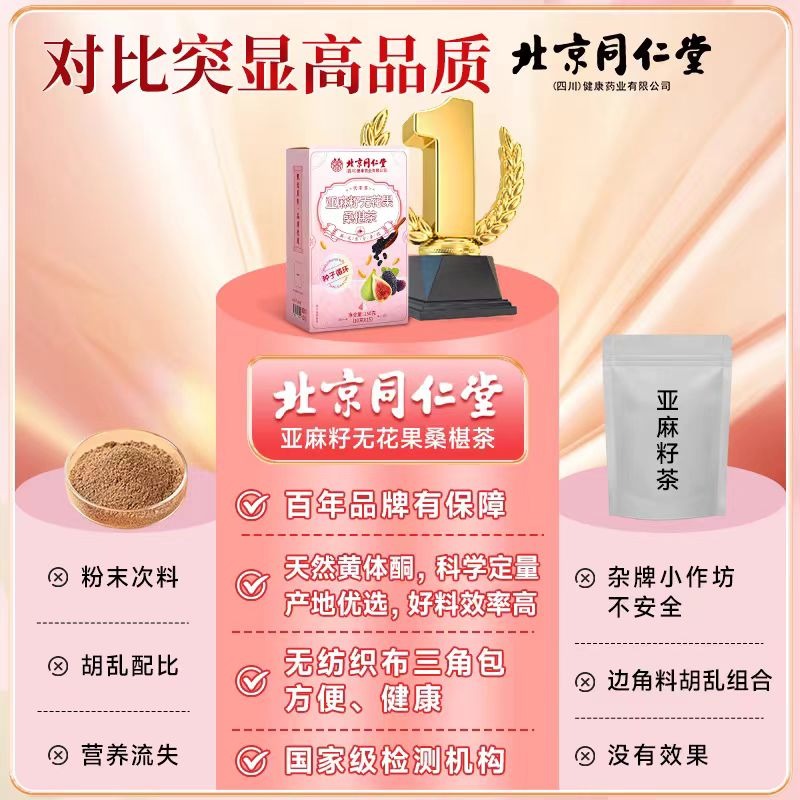 北京同仁堂亞麻籽無花果桑葚茶150g*1盒- Weee!