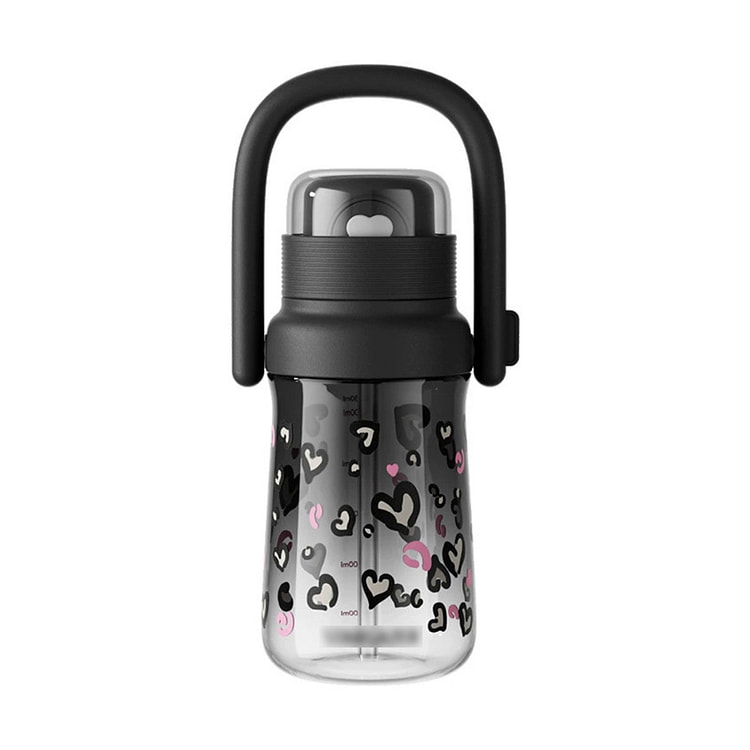 Plastic water cup Sip cup Black 830ml 1 each