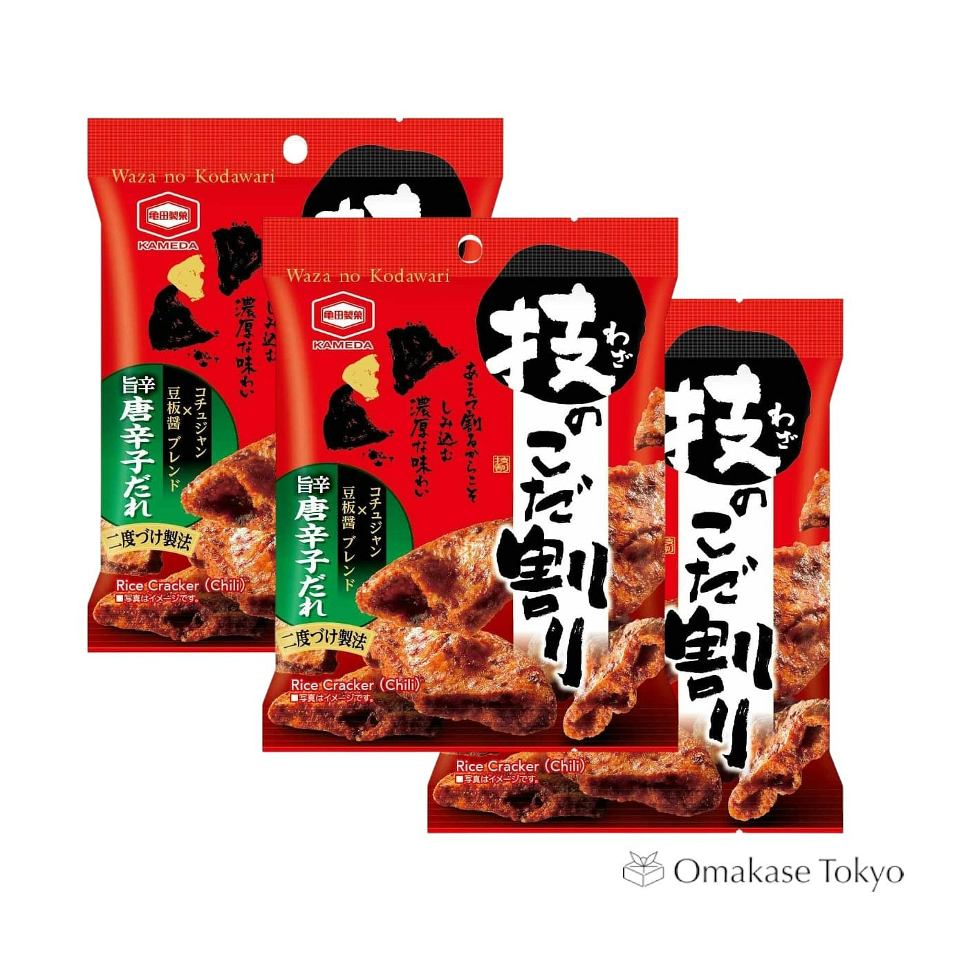 龟田辣椒饼干 3个装 (40克) 40 克