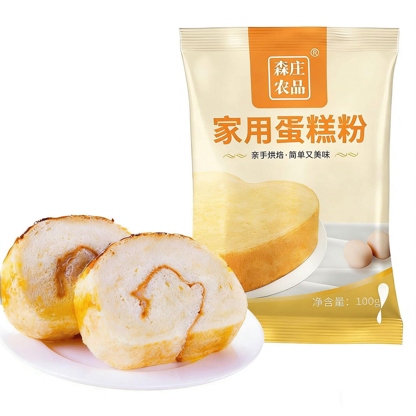 森庄农品家用蛋糕预拌粉电饭煲家用蛋糕粉空气炸锅烘焙 100 克