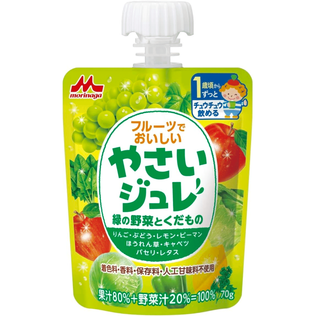 Morinaga Milk Fruit & Veggie Jelly Green 70 1 count