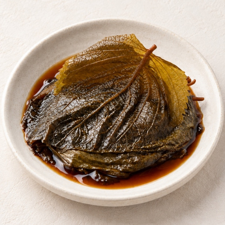 Soy-Marinated Perilla Leaves