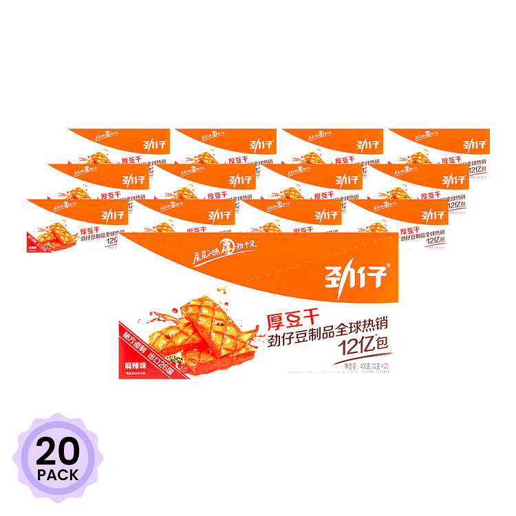 劲仔 厚豆干 麻辣味 400 克*20 包