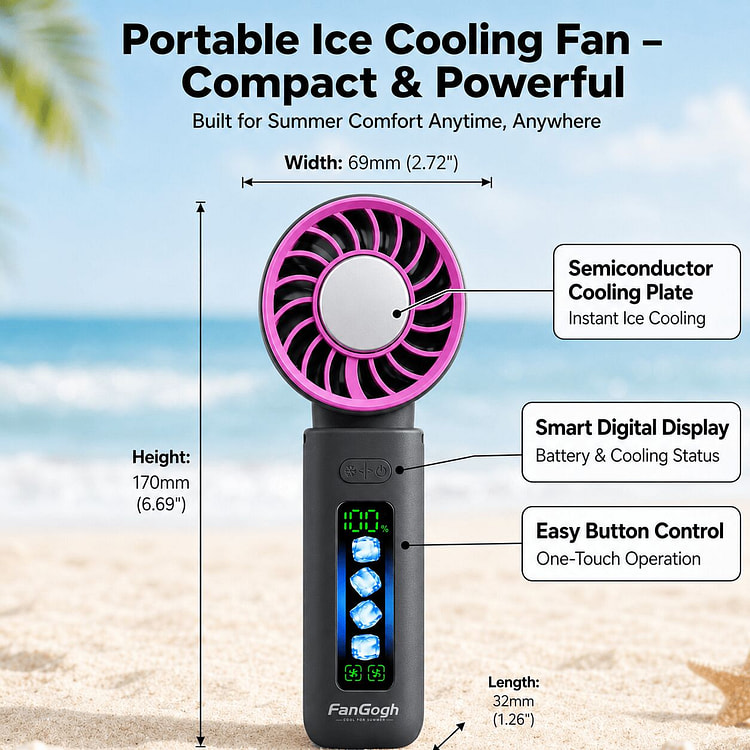 Magicold FanGogh Portable Cooling Handheld Fan 1 each