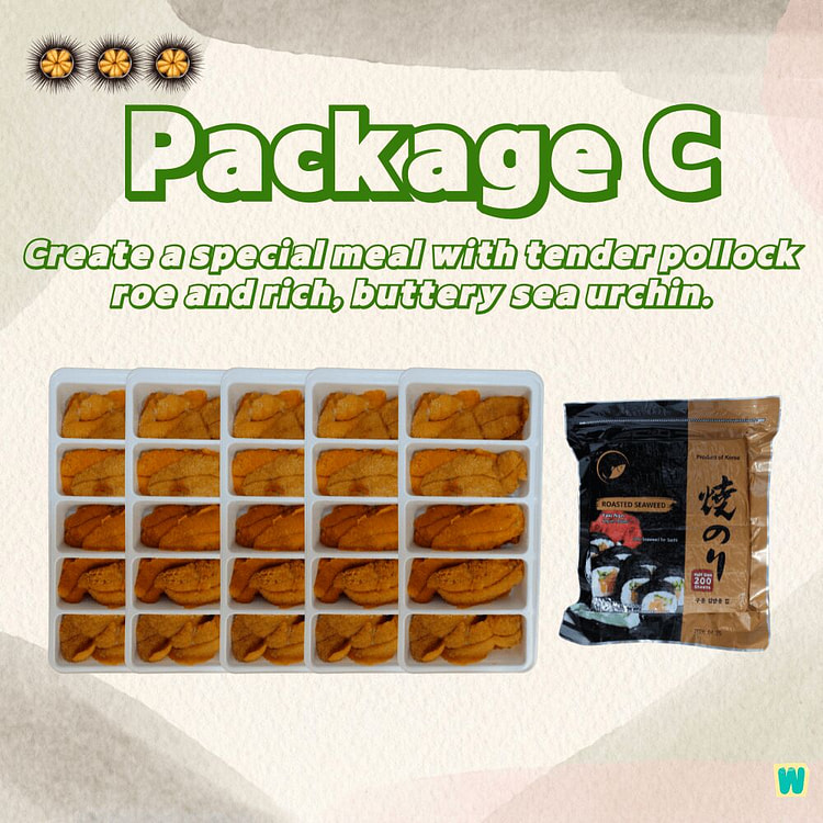 Package C : Sea Urchin Roe + Roasted Seaweed