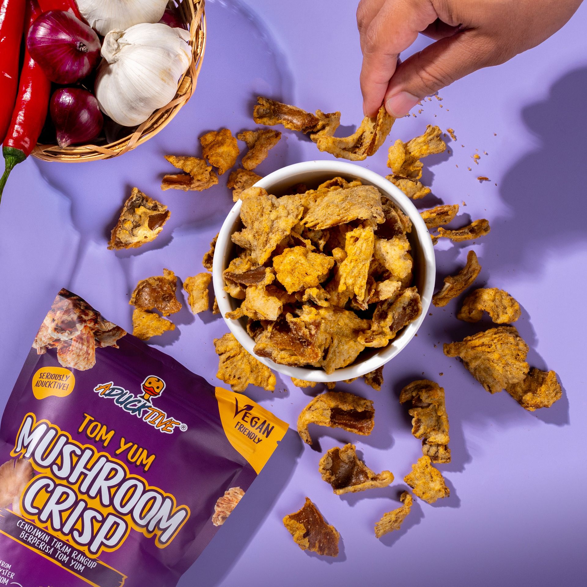 MUSHROOM CRISPS - TOM YUM FLAVOR - 40 GRAMS 1 each