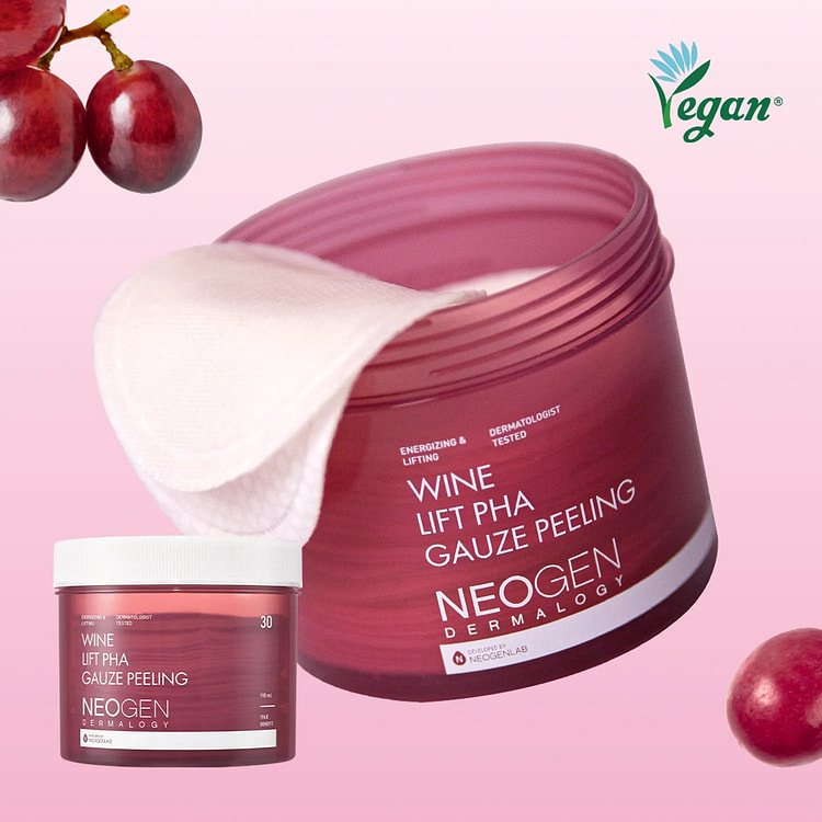 Neogen 红酒提拉PHA纱布去角质棉 30片 1 份