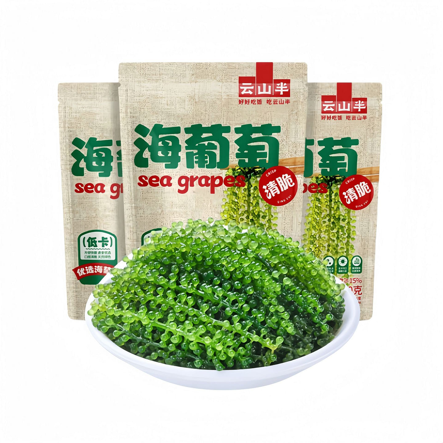 Yunshan Semi-Salted Sea Grapes 100g*3 bags 300 g