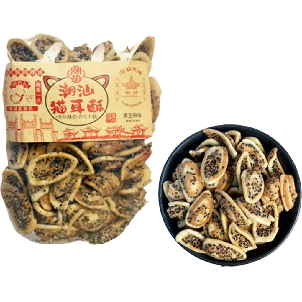 Chaoshan Cat Ear Crisp, Black Sesame, 218g 218 g