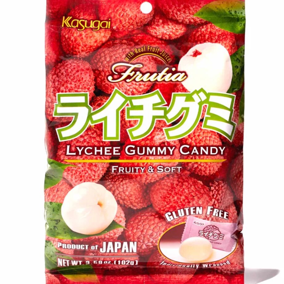 Kasugai Japanese Gummy Lychee Flavor 3.59 온스