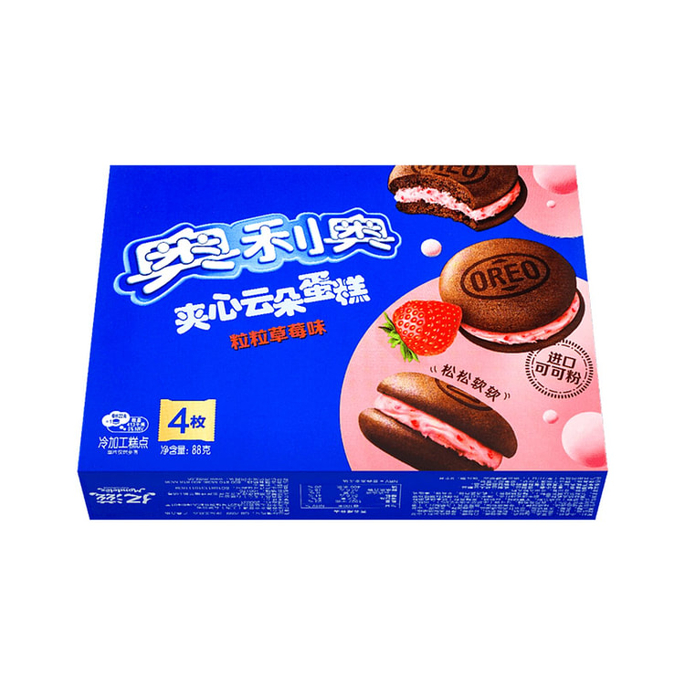 OREO奥利奥 夹心云朵蛋糕 粒粒草莓味