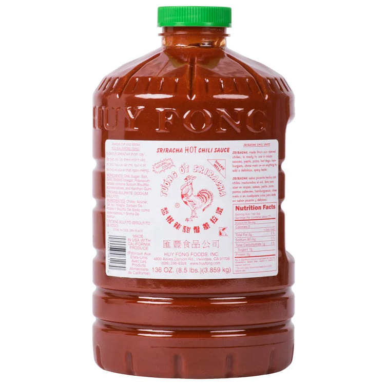 Huy Fong Sriracha, 8.5 Pound, 136 ounce 8.5 lb