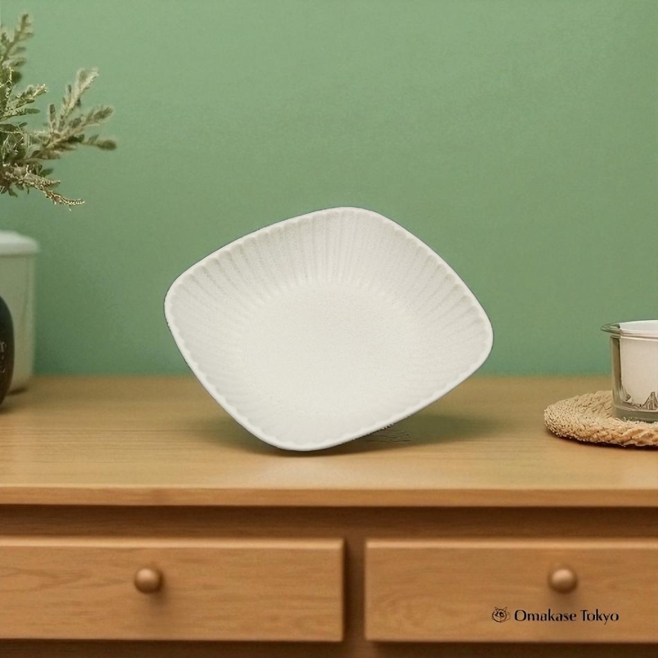 Minoyaki Sogi Square Pasta Plate 490 그램