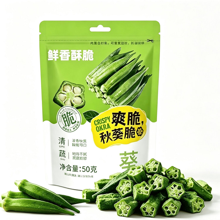 Okra Crispy Fruit & Veggie Snack 50 g