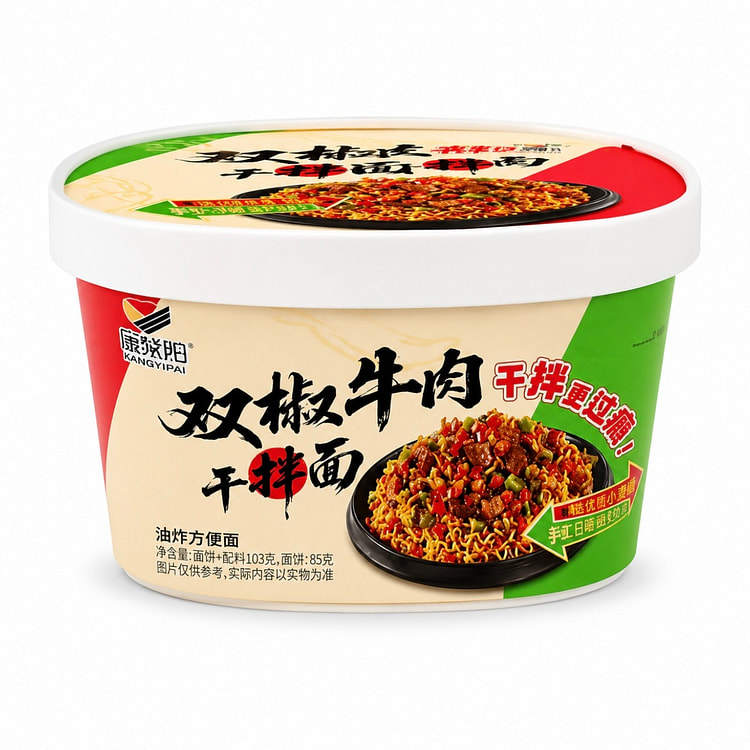金紫阳 双椒干拌面172g 1 盒