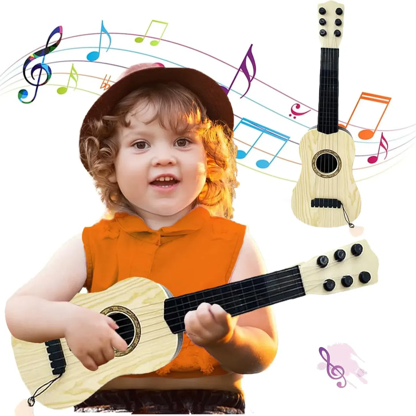 Kids 17 Inch Mini Guitar, 6 String Musical Instrum 1 box